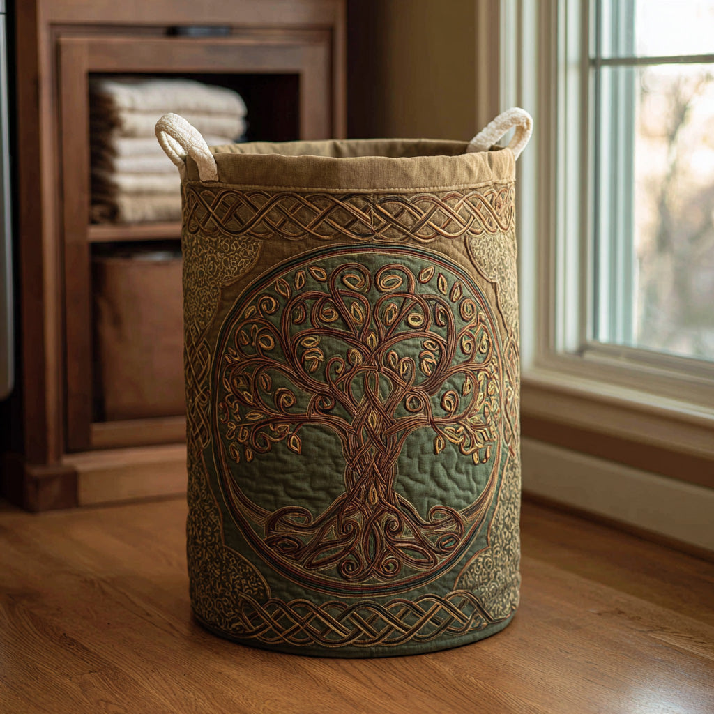 Livets träd | Handsydd tvättkorg