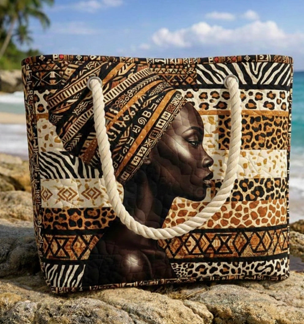 Handgjord strandväska | Melanin Queen