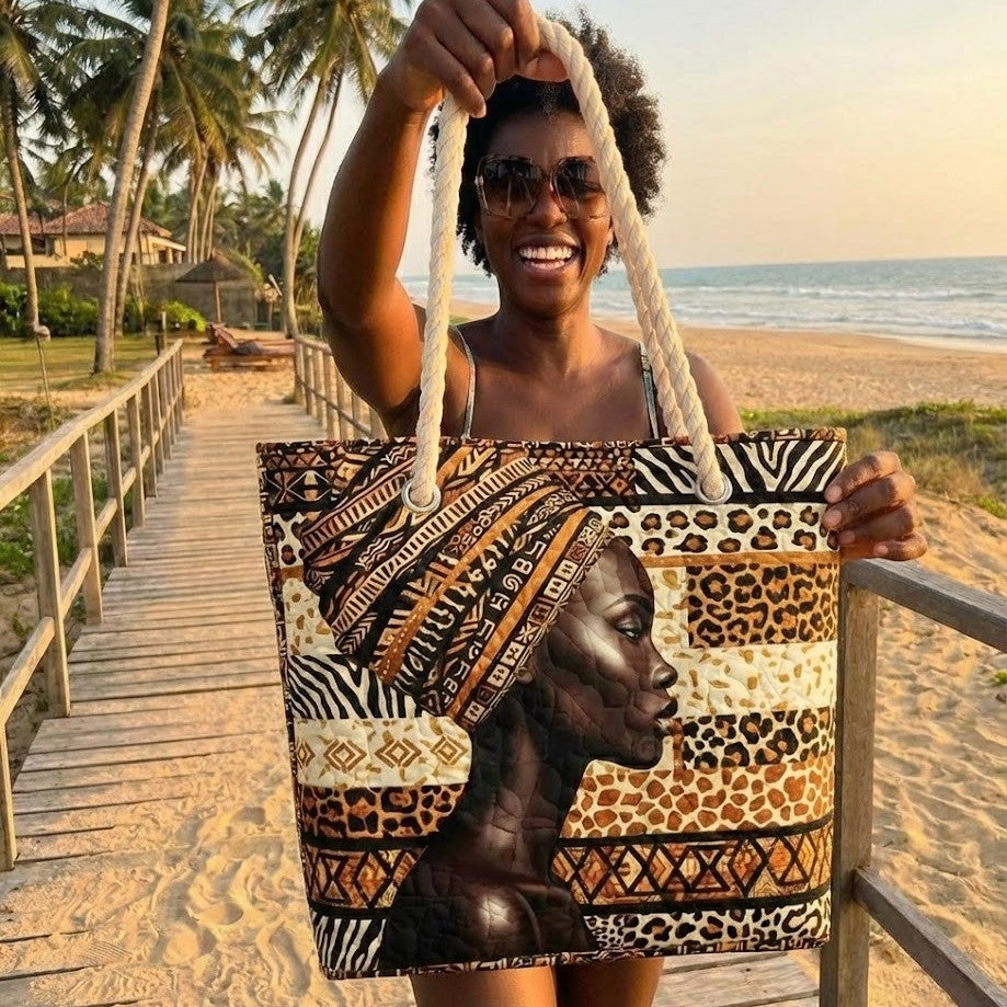 Handgjord strandväska | Melanin Queen
